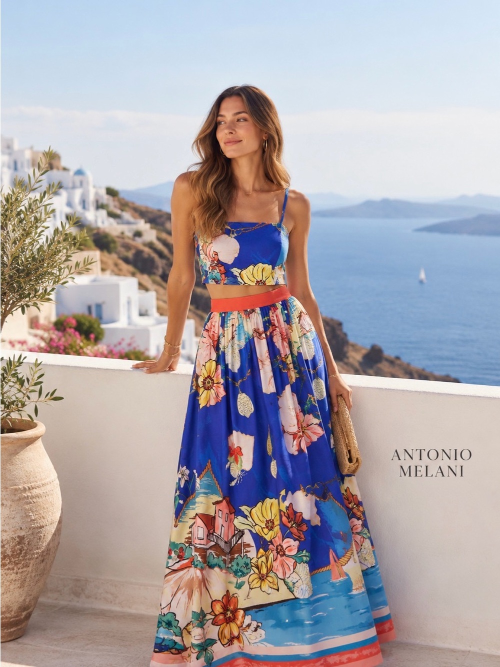 NWT Antonio Melani Sea La Vie Callista Crop Top + Evie Maxi Skirt Set – Size 0